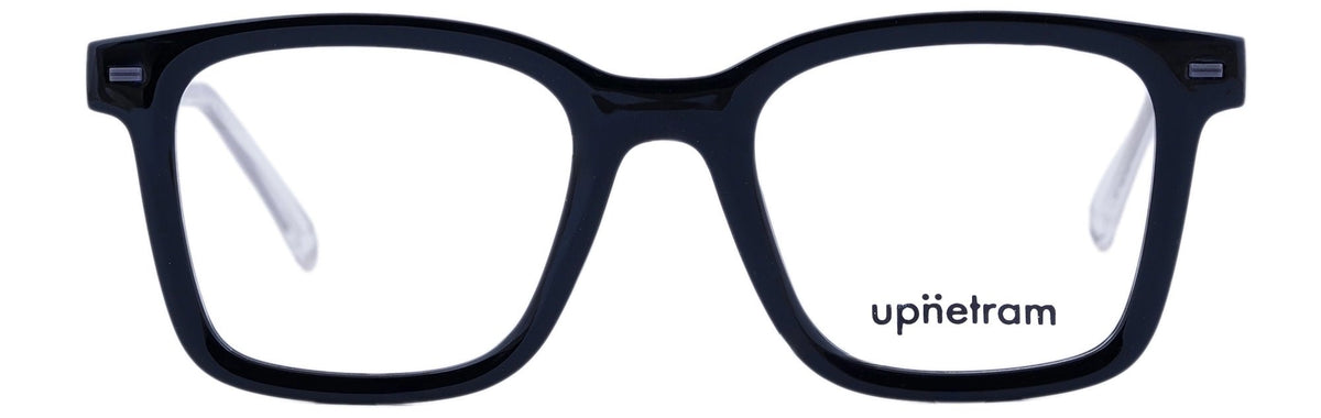 UP9650509-C1-Handmade Mix Material-Midnight Black - glassesbyahana.com