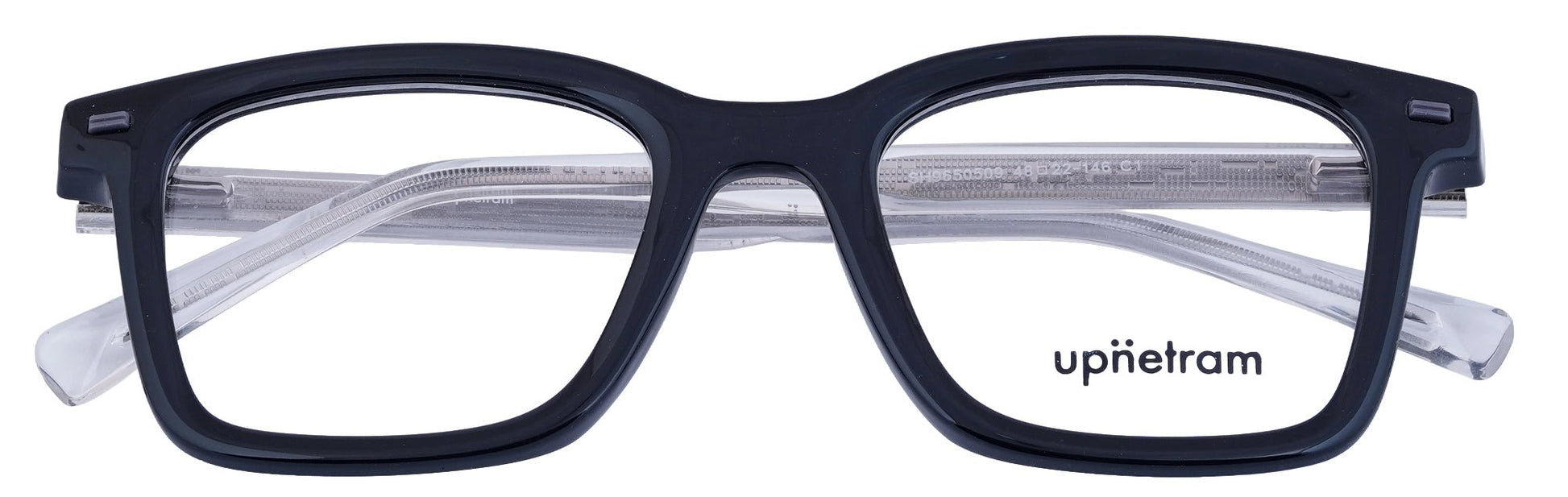 UP9650509-C1-Handmade Mix Material-Midnight Black - glassesbyahana.com