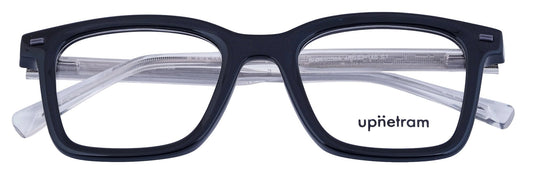 UP9650509-C1-Handmade Mix Material-Midnight Black - glassesbyahana.com