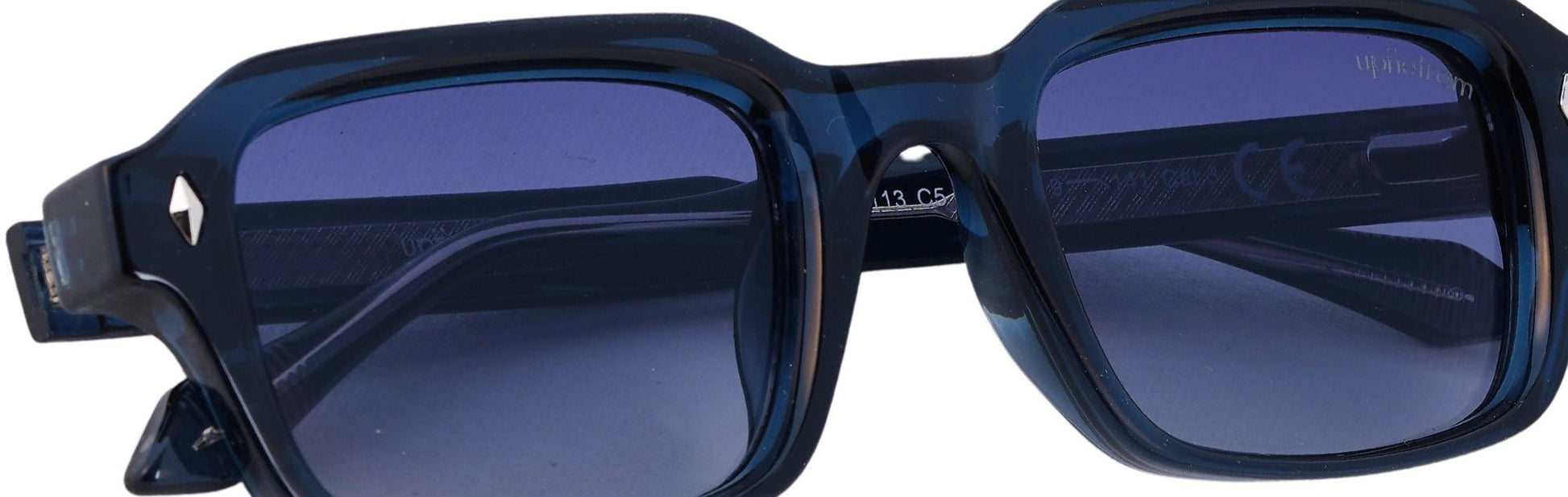 UP98113-C5-Handmade Bio Acetate-Ink Blue Crystal - glassesbyahana.com