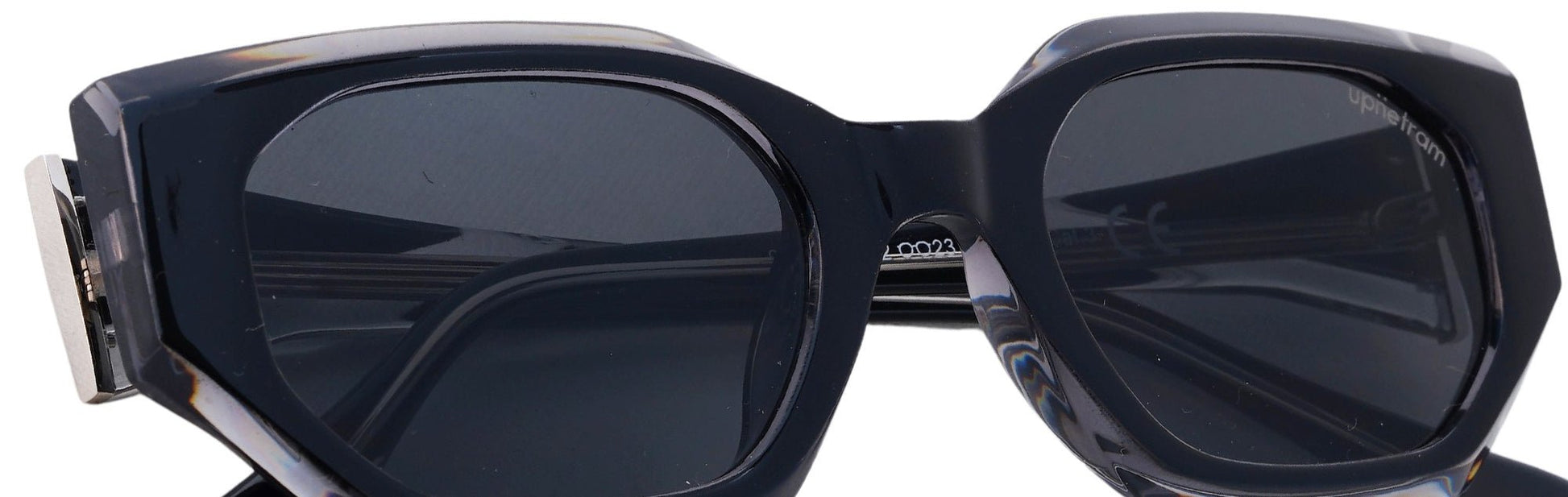 UP98117-C1-Handmade Bio Acetate-Gloss Black Crystal - glassesbyahana.com