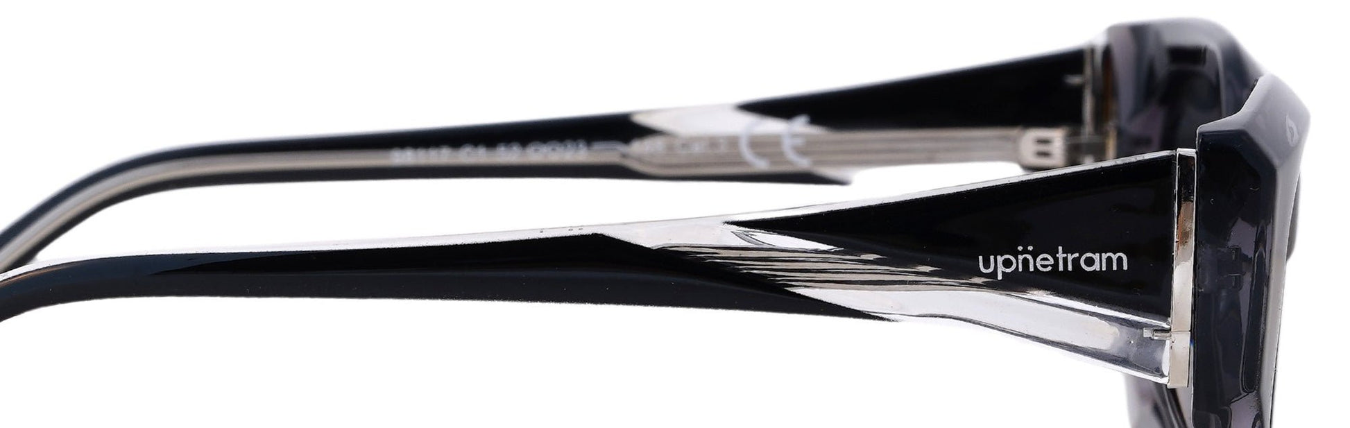 UP98117-C1-Handmade Bio Acetate-Gloss Black Crystal - glassesbyahana.com