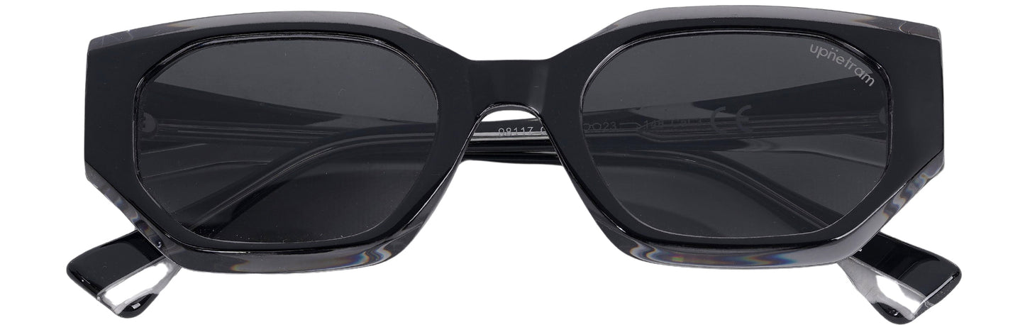 UP98117-C1-Handmade Bio Acetate-Gloss Black Crystal - glassesbyahana.com