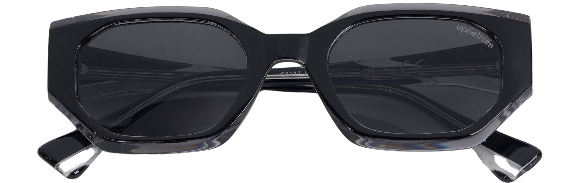 UP98117-C1-Handmade Bio Acetate-Gloss Black Crystal - glassesbyahana.com