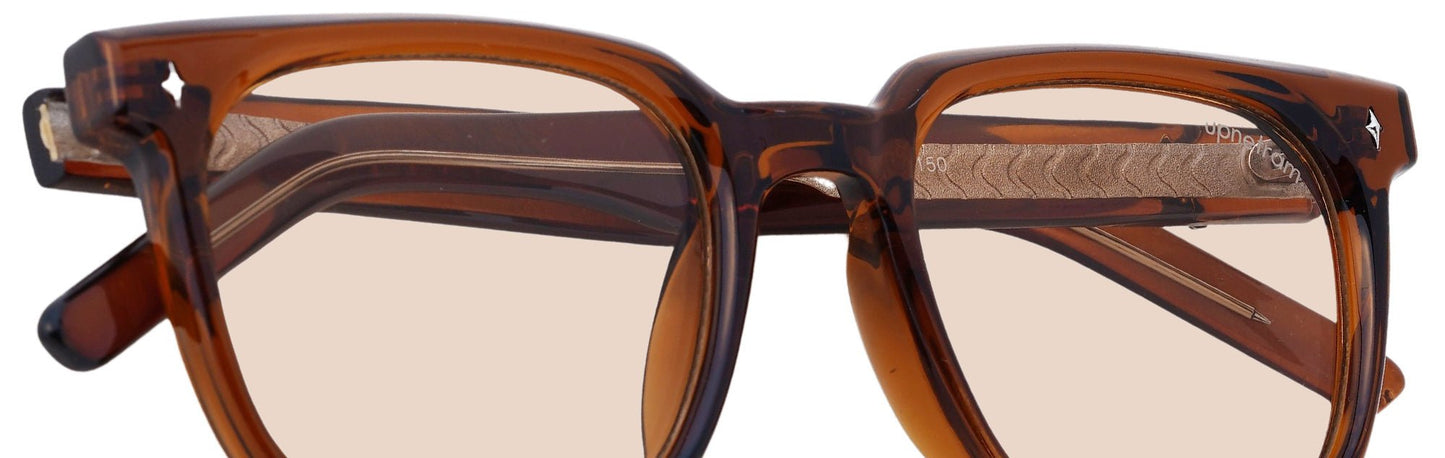 UP9842-C3-Handmade Bio Acetate-Cognac Amber - glassesbyahana.com