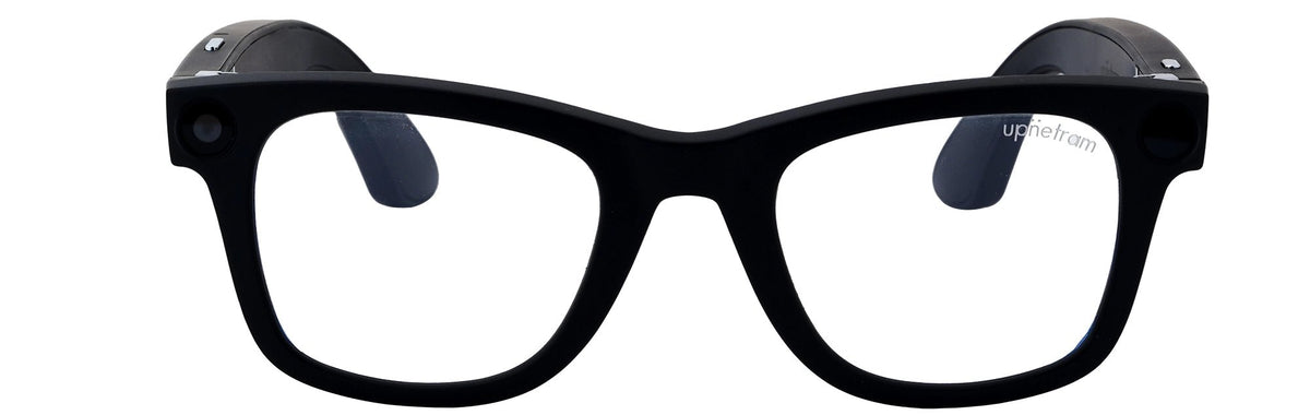 UPE03-Handmade Bio Acetate-Matte Black-Smart Video Glasses - glassesbyahana.com